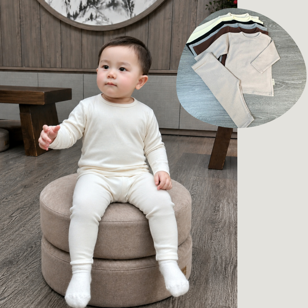 Đồ Bộ Dài Tay Trơn Giữ Nhiệt Cho Bé Yêu - ĐB.TĐ01