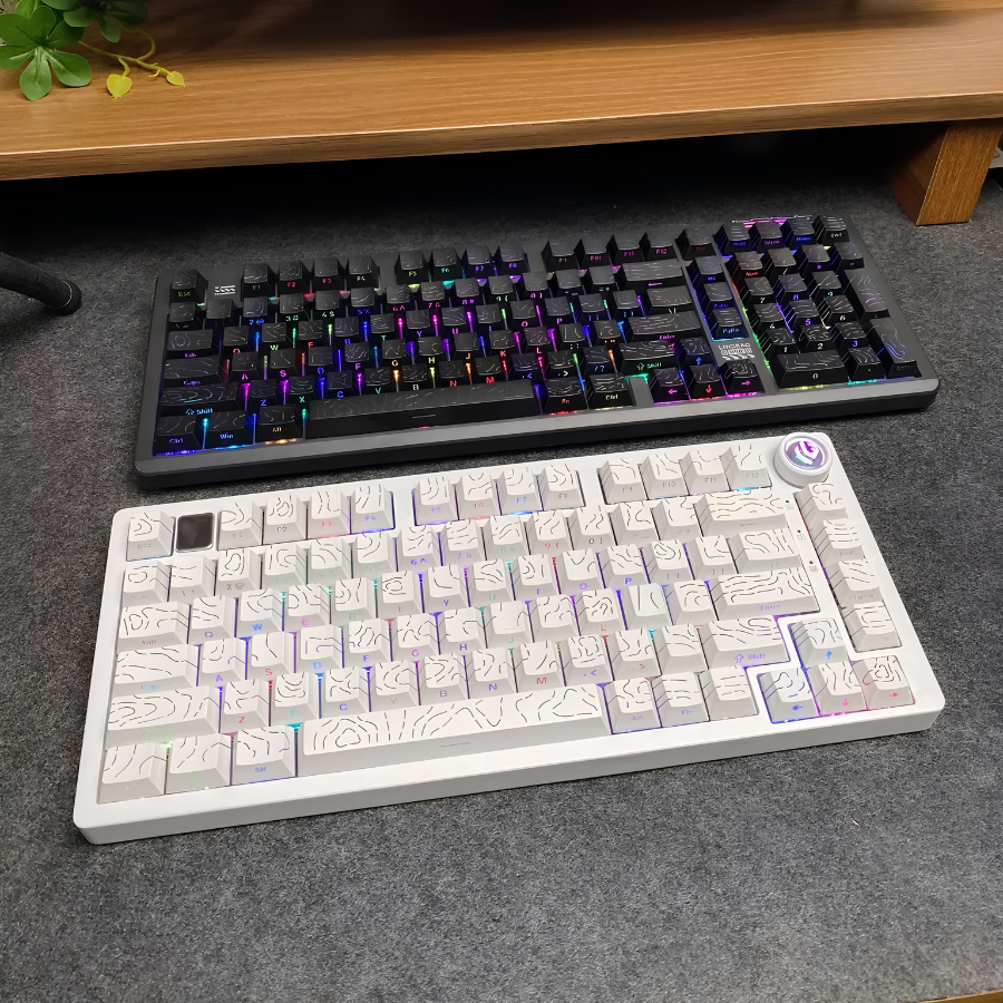 Keycap Contour Full Phím | Hoạ Tiết Đường Viền Topographic, Xuyên Led Đẹp | Profile Cherry 134 Nút | BigBuy360 - bigbuy360.vn
