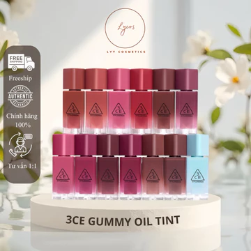 (Nhập Khẩu) Son Bóng 3CE GUMMY OIL TINT Dưỡng Bóng Kem