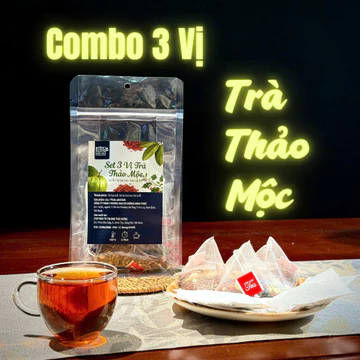 Set 3 Vị Trà Thảo Mộc - Trà Gạo Lứt, Trà Cà Gai Leo, Trà Lá Ổi