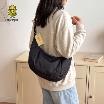 Túi đeo chéo nam nữ túi đeo vai túi bao tử vải dù unisex vải kháng nước đơn giản phong cách thời trang phối đồ