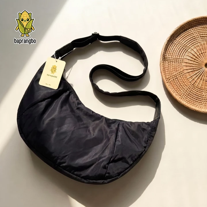 Túi đeo chéo nam nữ túi đeo vai túi bao tử vải dù unisex vải kháng nước đơn giản phong cách thời trang phối đồ
