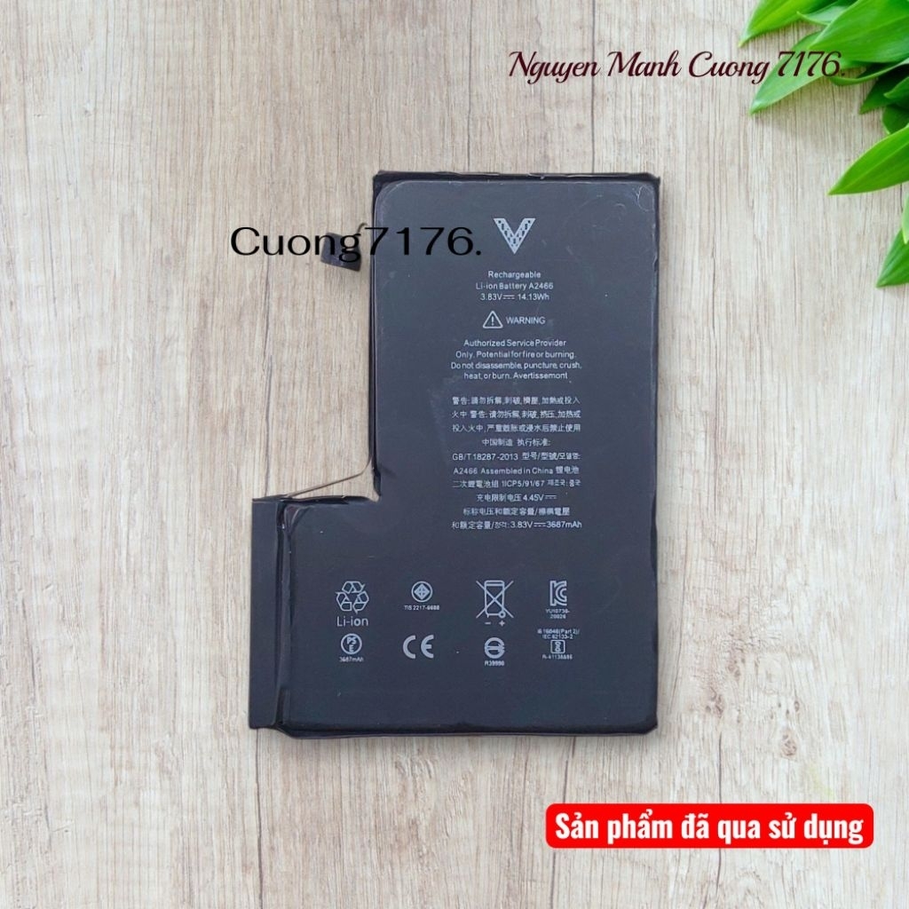 Pin Dung Lượng Tiêu Chuẩn (3687mAh) Đã Qua Sử Dụng Còn 100% Dành Cho 12 Pro Max Hãng Vmas