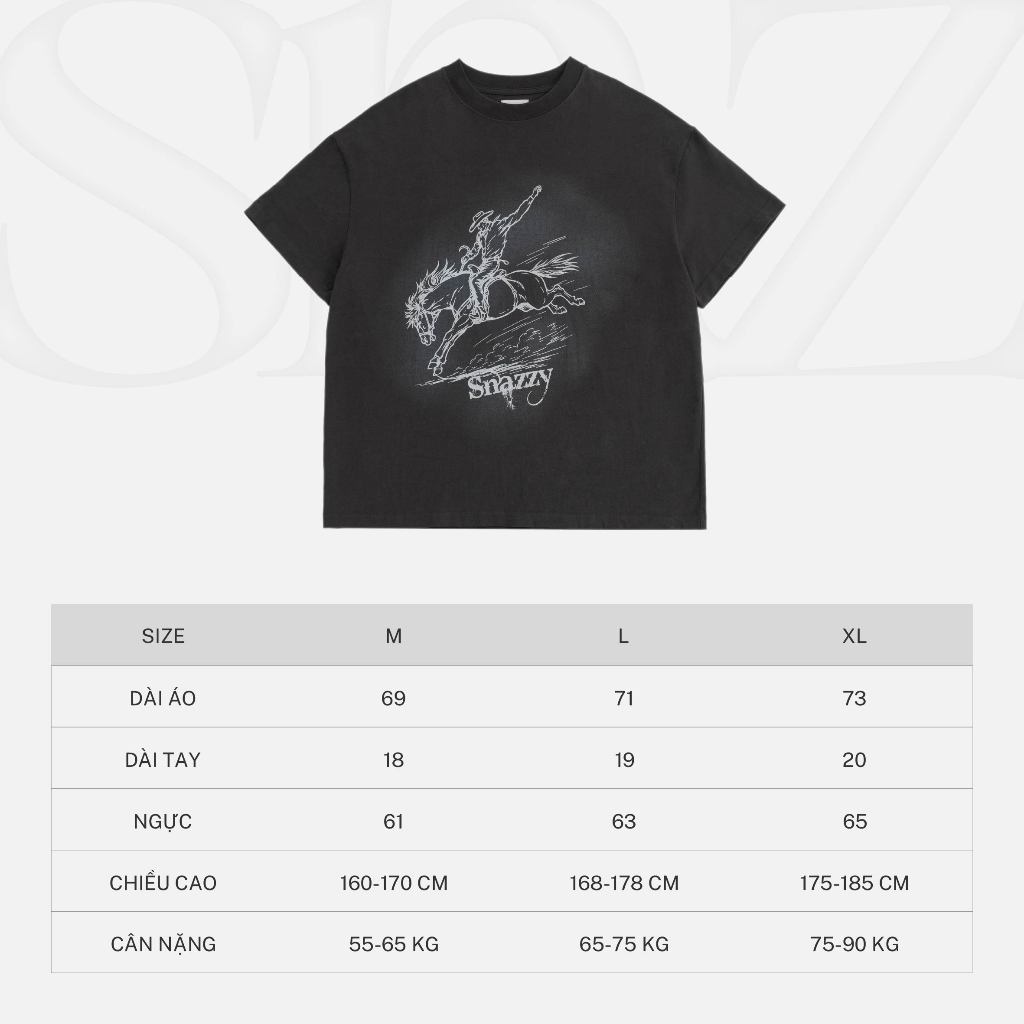 Áo Thun Boxy SNAZZY Unisex Nam Nữ Chất Liệu Cotton Chính Hãng - PHANTOM RIDER TEE | BigBuy360 - bigbuy360.vn