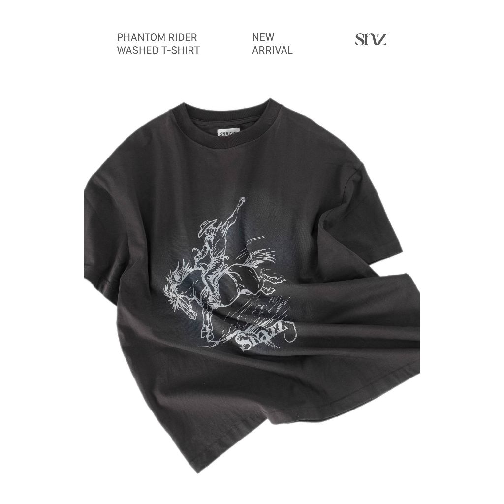 Áo Thun Boxy SNAZZY Unisex Nam Nữ Chất Liệu Cotton Chính Hãng - PHANTOM RIDER TEE | BigBuy360 - bigbuy360.vn