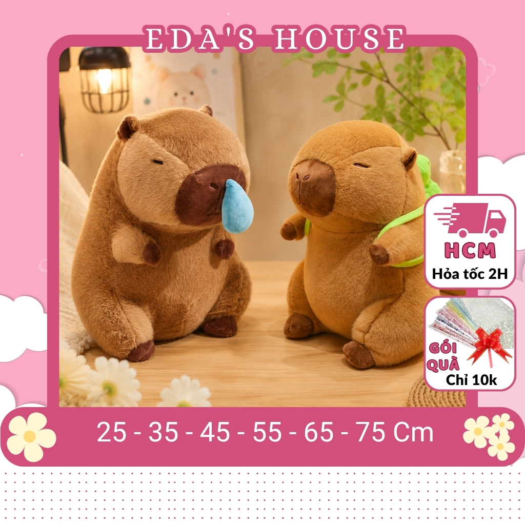 (HCM – Hỏa tốc 2h) Gấu bông Capybara chảy nước mũi cute dễ thương đủ size capybara kéo mũi Eda’s House