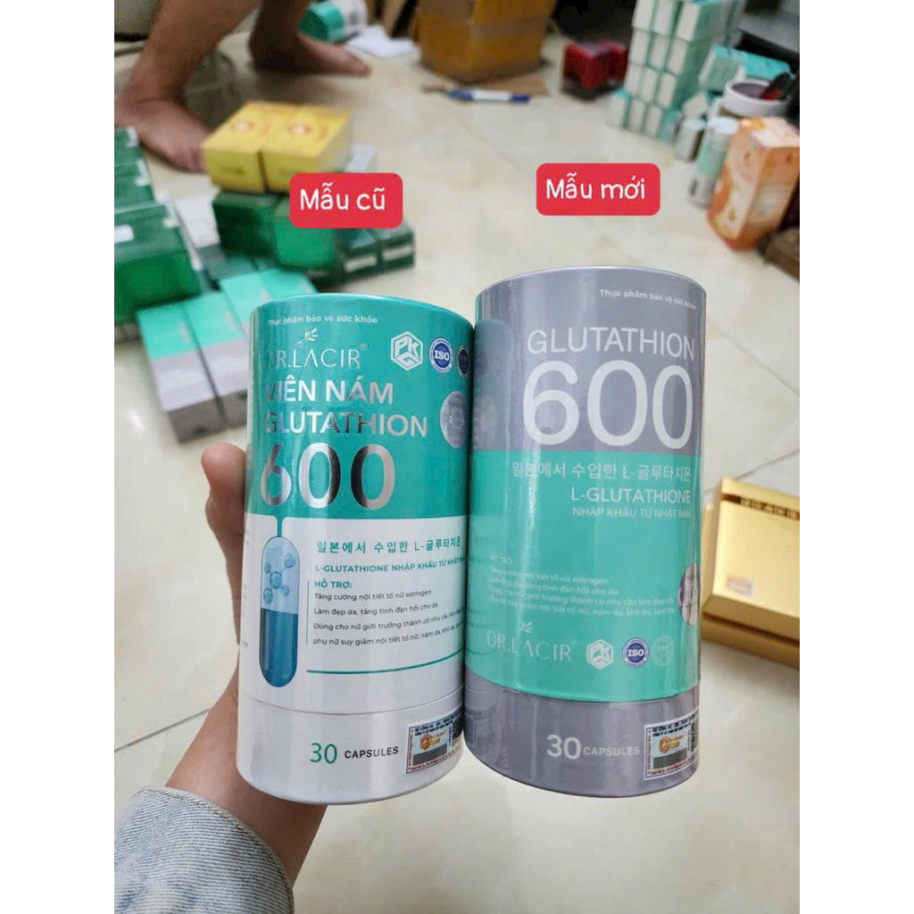 glutathione 600 mẫu mới Mới)Viên uống trắng da DR_ Lacir [Chính Hãng]2026 á Peptides for Acne and