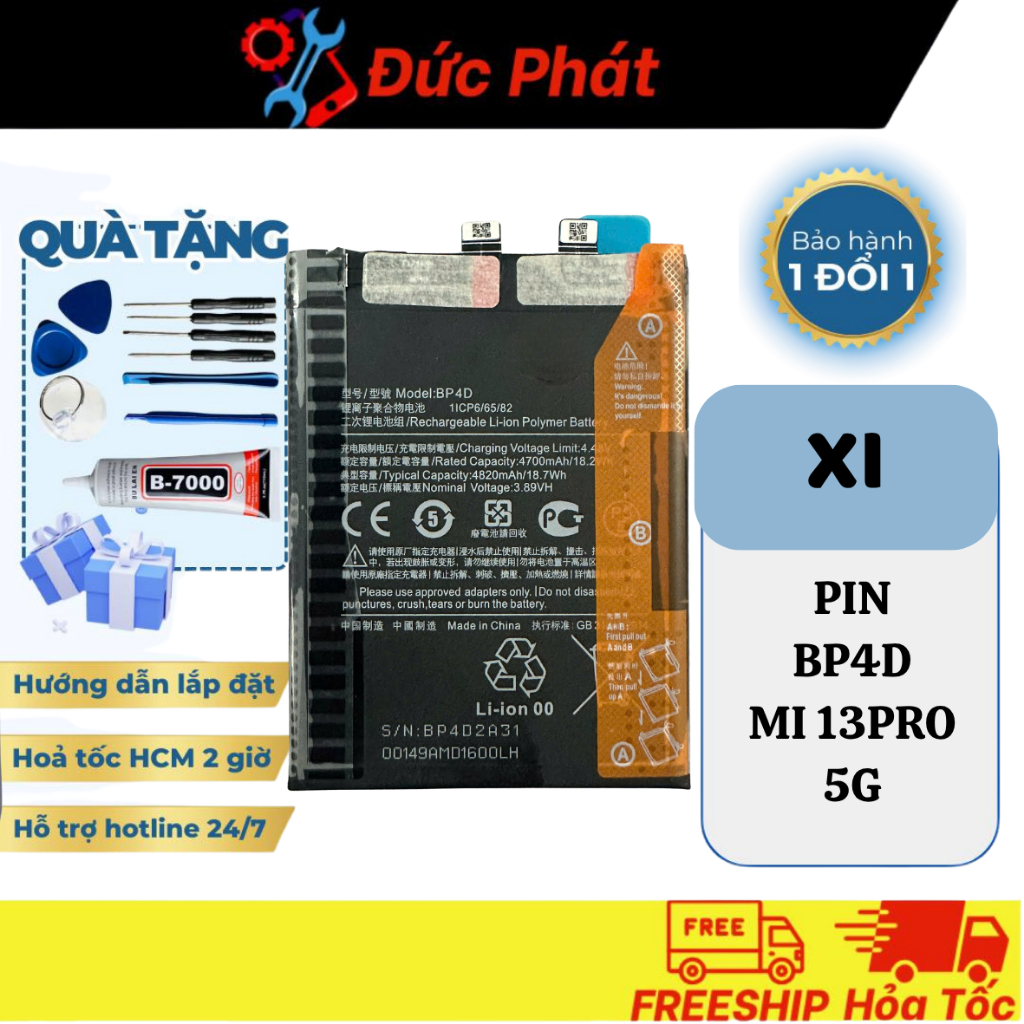 Pin Thay Thế MI 13 PRO 5G / BP4D (Tặng keo và tool) | BigBuy360 - bigbuy360.vn
