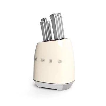 Bộ dao nhà bếp SMEG cổ điển bằng thép không gỉ, gồm 7 dao, dao cắt bánh mì và dao nhà bếp gia đình