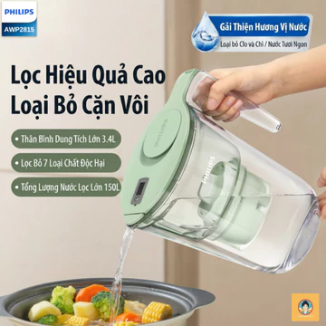 [Philips] Bình lọc nước AWP2815 new model 2025 với lõi lọc 150L