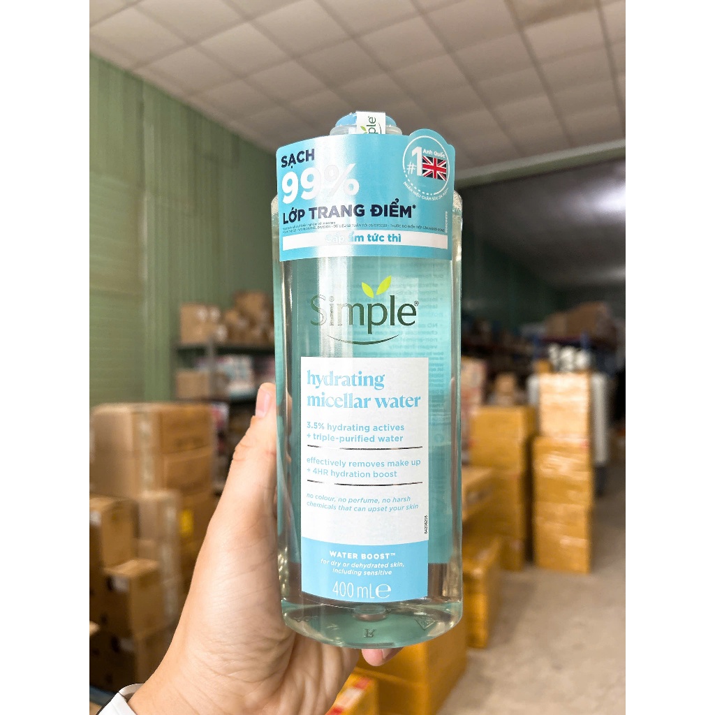 [Tem Phụ] Nước Tẩy Trang Simple MICELLAR WATER 400ml Làm Sạch Sâu Dịu Nhẹ Màu Xanh Dương, Xanh Lá Phù Hợp Da Nhạy Cảm | BigBuy360 - bigbuy360.vn