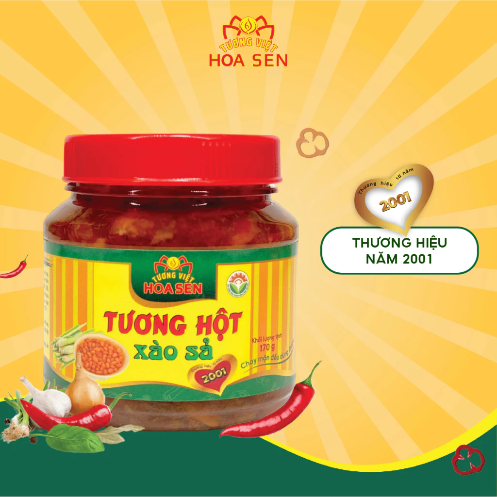 Tương hột xào sả hủ 170g - Tương Việt Hoa Sen - Đậm đà bắt vị