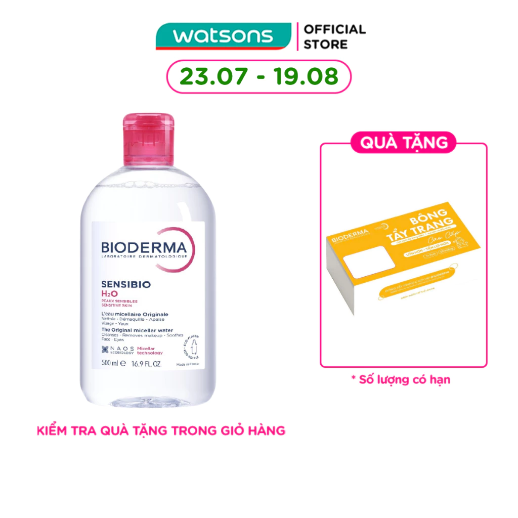 Nước tẩy trang Bioderma Sensibio H20 500ml