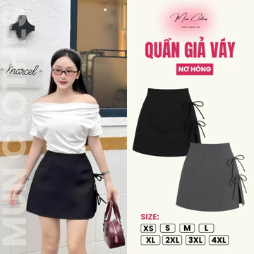 Quần Giả Váy Nữ Cạp Cao Buộc Nơ Hông Có Quần Short Trong, Váy Quần Nữ Cạp Cao Form Đẹp Dễ Phối Đồ