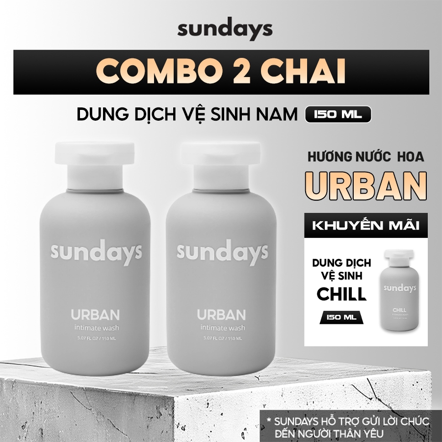 [TẶNG NƯỚC HOA] Dung Dịch Vệ Sinh Nam Giới165ml, DDVS Nam, Bọt Vệ Sinh Nam Sundays Giúp Làm Sạch Khử Mùi, Hương Nước Hoa | BigBuy360 - bigbuy360.vn