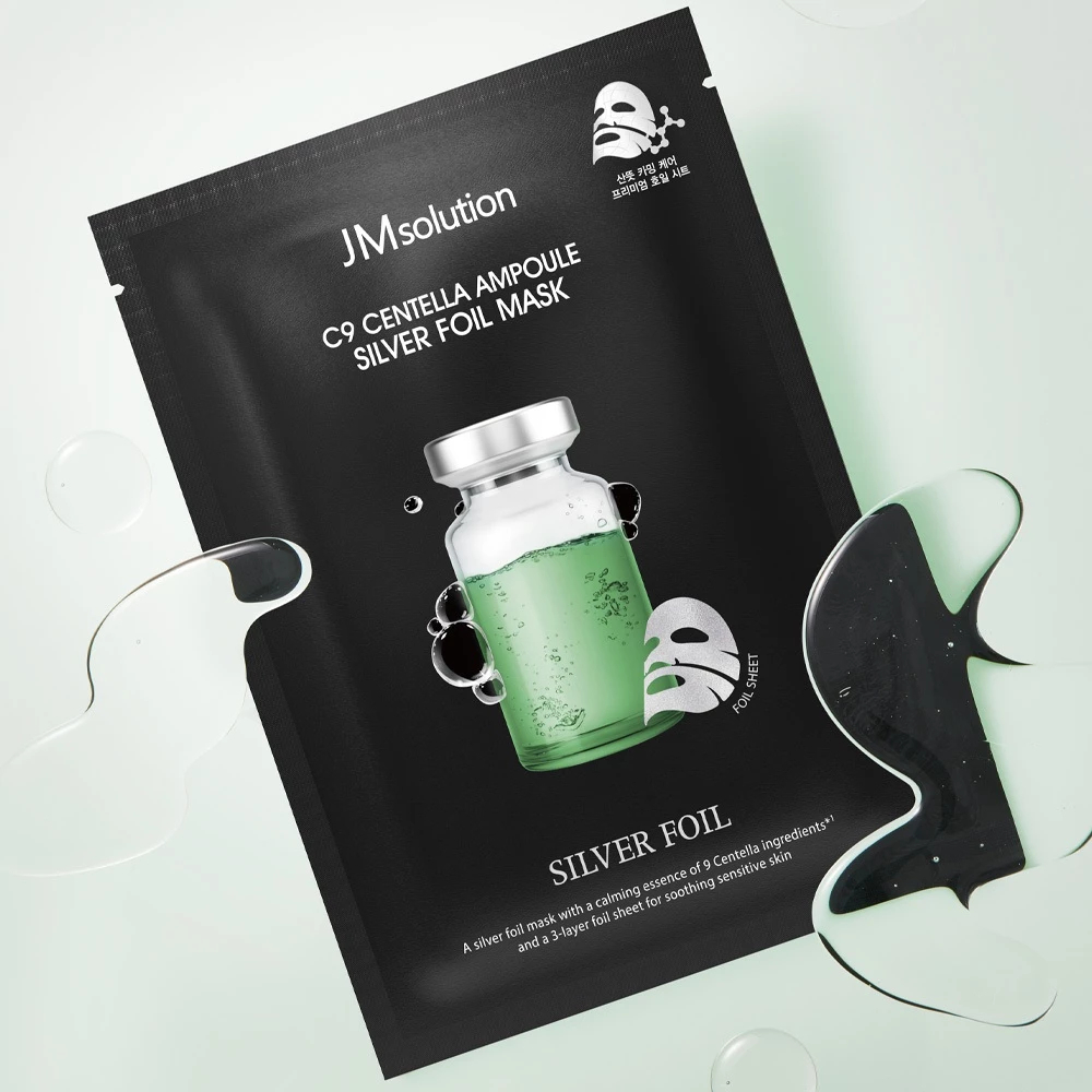 Mặt Nạ JMsolution C9 Centella Ampoule Silver Foil Mask 35ml Bạc Rau Má  Centella Làm Dịu Da Nhạy Cảm, Phục Hồi Và Cấp Ẩm