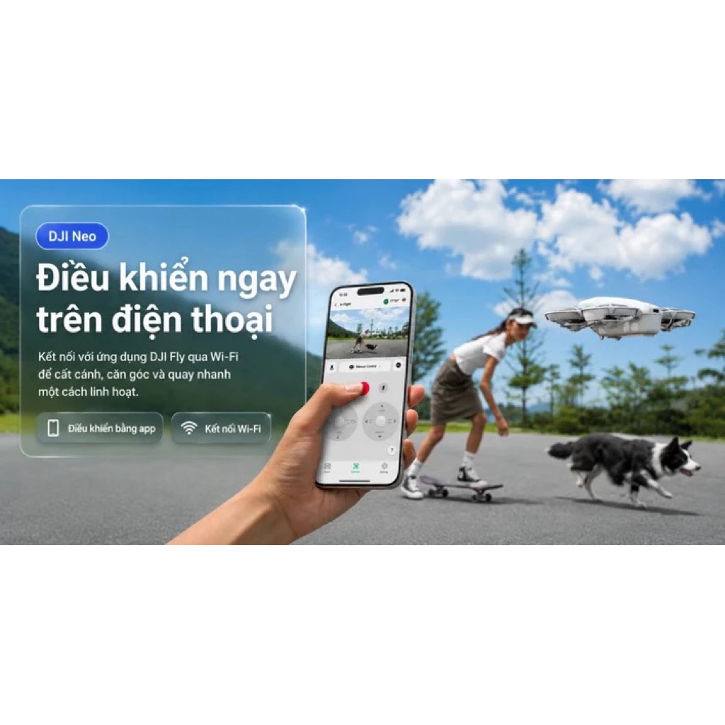 Flycam DJI Neo – FlyCam AI Siêu Nhẹ 4K | Chính Hãng DJI