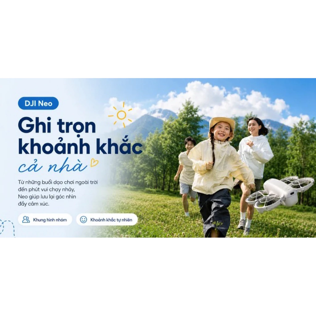 Flycam DJI Neo – FlyCam AI Siêu Nhẹ 4K | Chính Hãng DJI