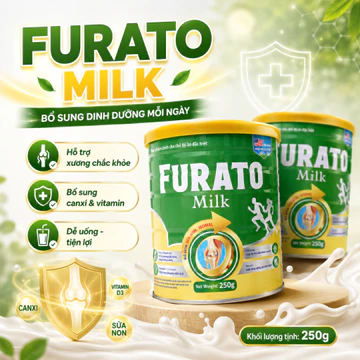 Milk Furato, sữa dinh dưỡng, sữa bổ sung canxi, D3 K2, sữa cho người cao tuổi, sữa ít đường.