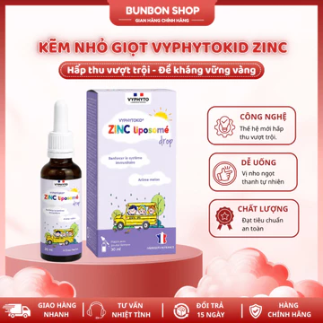 Kẽm Nhỏ Giọt VYPHYTOKID ZINC LIPOSOMÉ STICK 30ml Hỗ Trợ Bổ Sung Kẽm Cho Bé Từ 3 Tuổi - Bunbon Shop