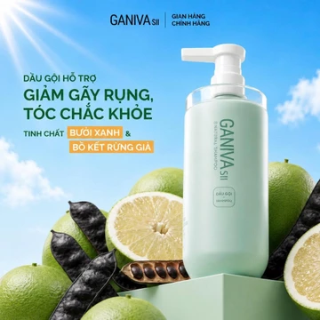 Dầu gội GANIVAsii For Damaged Hair Shampoo 450ML Chiết Xuất Tinh Dầu Bưởi, Bồ Kết Cho Tóc Xơ Yếu - Dầu Gội Chăm Sóc Tóc