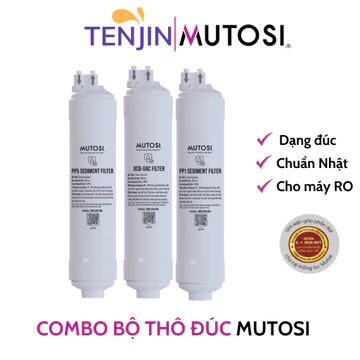 Combo 3 Lõi Lọc Nước Mutosi Đúc Dùng Cho Máy Lọc Nước RO Giúp Loại Bỏ Các Tạp Chất Cặn Bẩn Và Chất Gây Mùi...