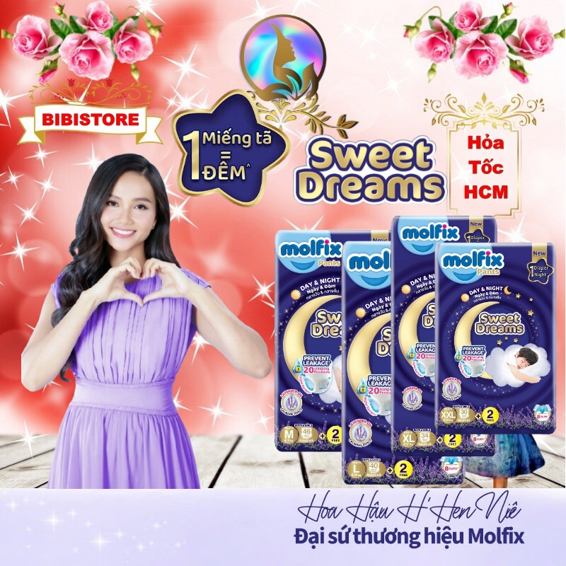 combo 50 Bỉm Quần HANA GOLD form bo mông, chống tràn ban đêm, đủ size cho bé từ M đến 4XL, siêu thấm hút