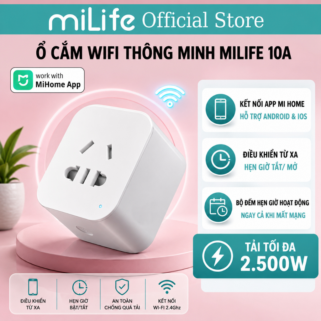 Ổ điện Wi-Fi thông minh miLife