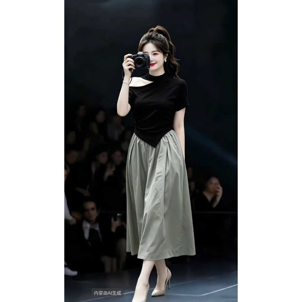 Áo Bigsize Nữ Tú Mỡ Áo Bigsize Thiết Kế Kiểu Cổ Cao Hở Vai Moni Đi Chơi Đi Tiệc Đủ Size 45-80kg AT0151 | BigBuy360 - bigbuy360.vn