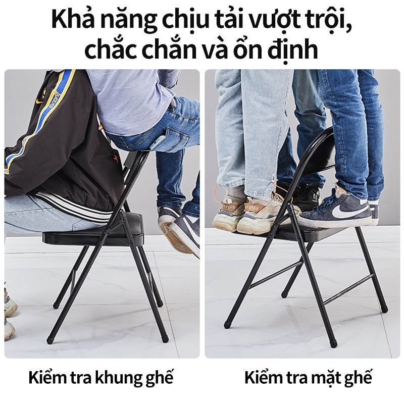 Ghế gấp NOVA cao cấp, ghế xếp tiện lợi, đệm ngồi êm ái, khung thép chắc chắn, gọn nhẹ | BigBuy360 - bigbuy360.vn
