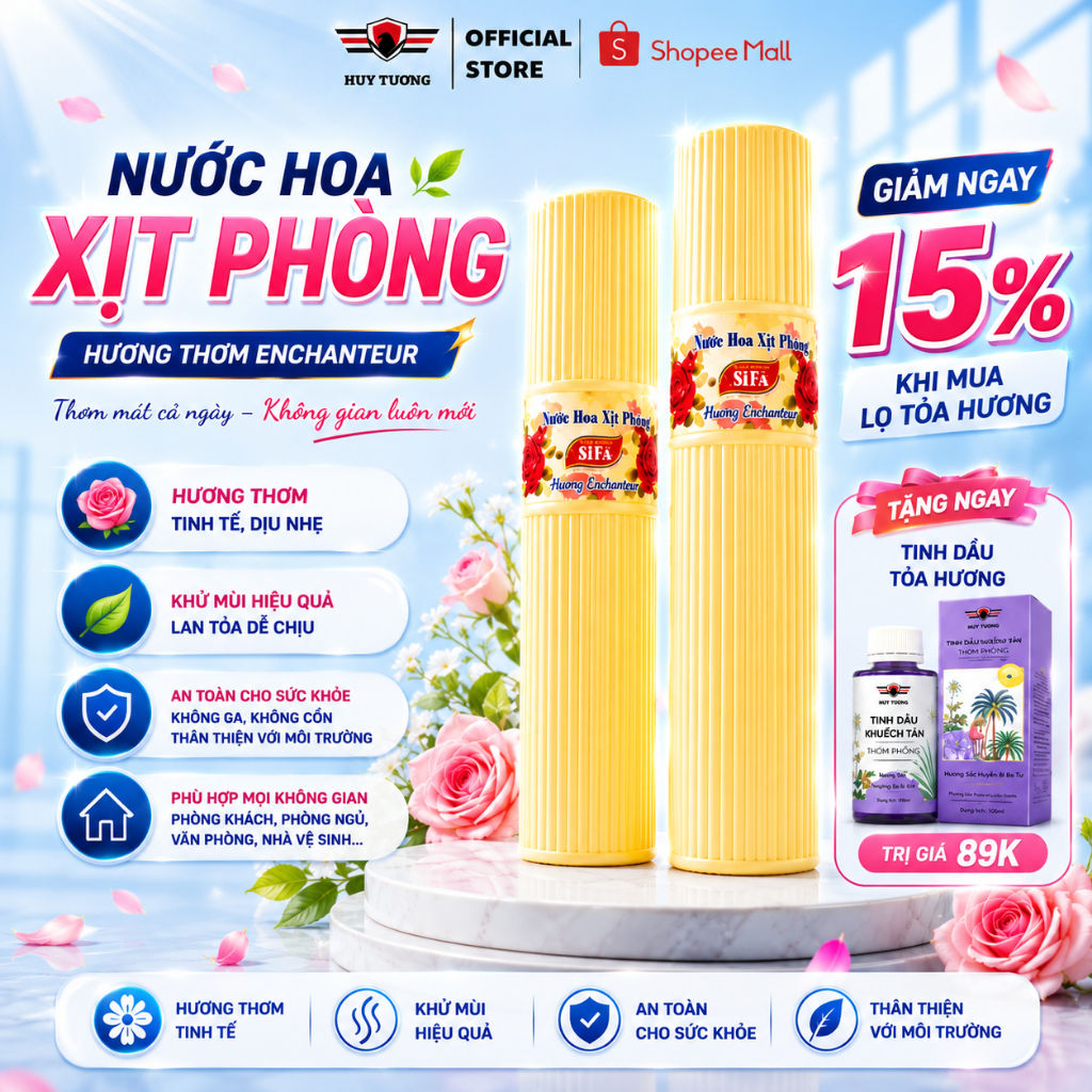 Combo 3 Chai Nước Hoa Xịt Phòng Huy Tưởng hương Cao Cấp Làm Thơm Khử Mùi Ẩm Mốc 420ml - 220ml | BigBuy360 - bigbuy360.vn
