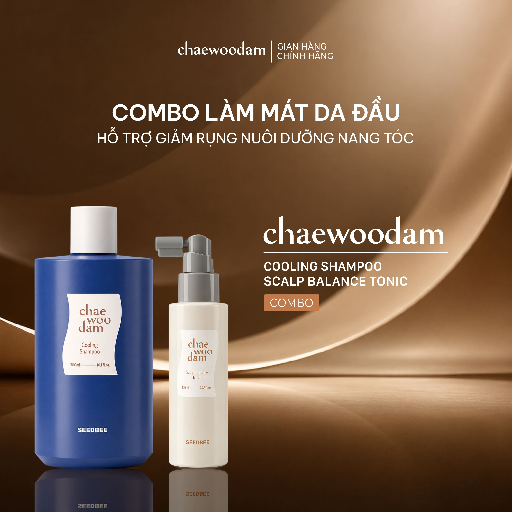 [CHAEWOODAM] Dầu Gội Giảm Gàu Ngứa, Làm Mát Sạch Sâu Da Đầu, Hỗ Trợ Giảm Rụng Tóc