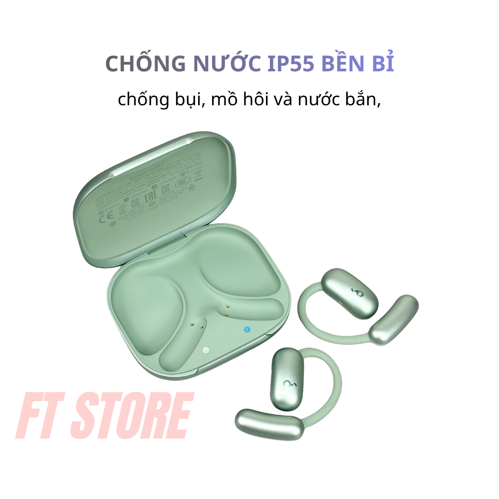Tai nghe thể thao Bluetooth Open-ear Anker Soundcore AeroFit 2 A3874, âm thanh BassTurbo, IP55 | BigBuy360 - bigbuy360.vn