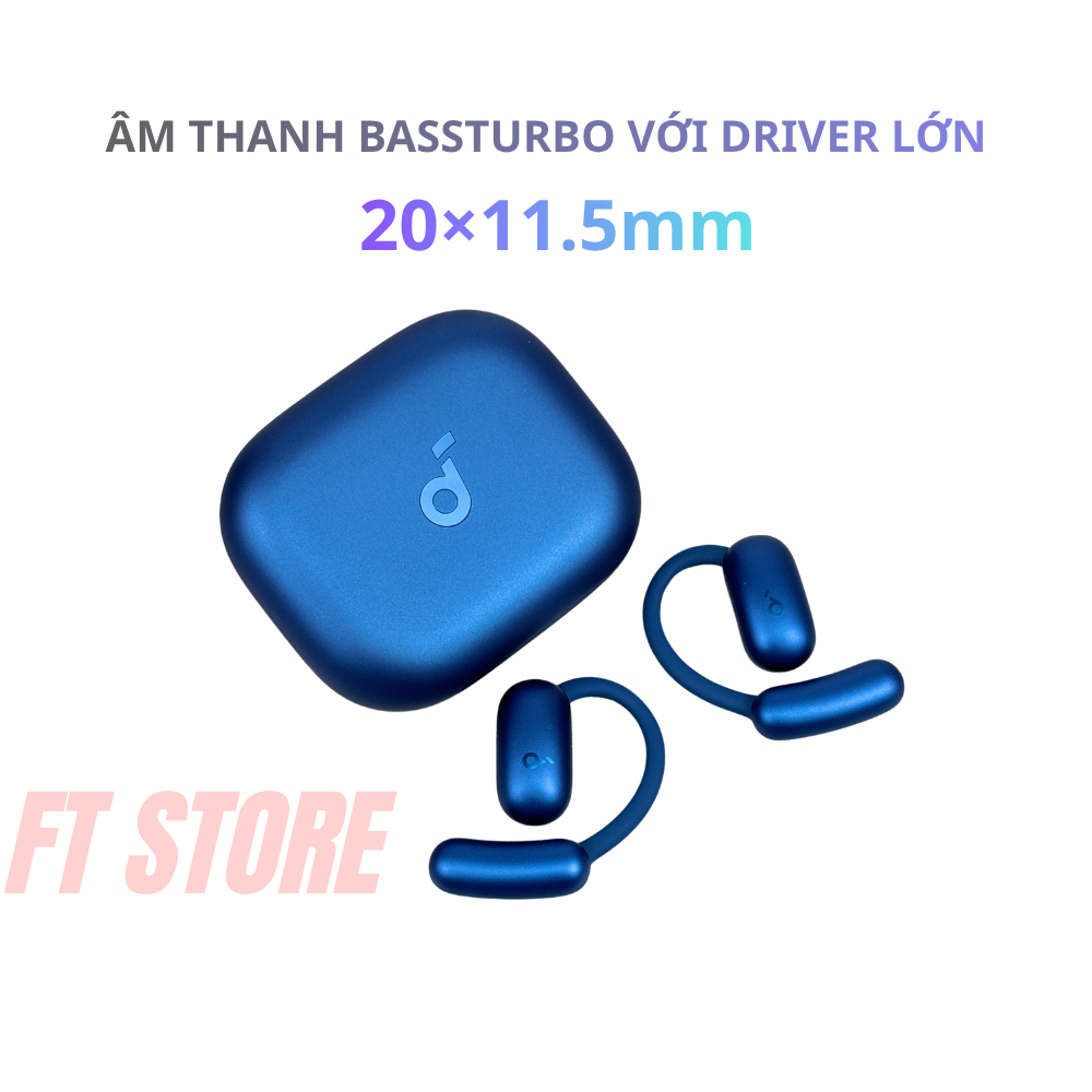Tai nghe thể thao Bluetooth Open-ear Anker Soundcore AeroFit 2 A3874, âm thanh BassTurbo, IP55 | BigBuy360 - bigbuy360.vn