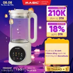 Máy làm sữa hạt đa năng 16 lưỡi dao Magic A-104, Cối thủy tinh 1.8L, Đáy Cối Men Chóng Dính, BH 12TH — ảnh 1