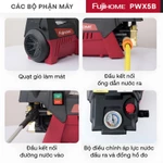 Máy rửa xe nhập khẩu FUJIHOME PWX5B mô tơ cảm ứng từ bền bỉ công suất 1500W mạnh mẽ, tặng chống giật — ảnh 2