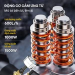 Máy rửa xe nhập khẩu FUJIHOME PWX5B mô tơ cảm ứng từ bền bỉ công suất 1500W mạnh mẽ, tặng chống giật — ảnh 3