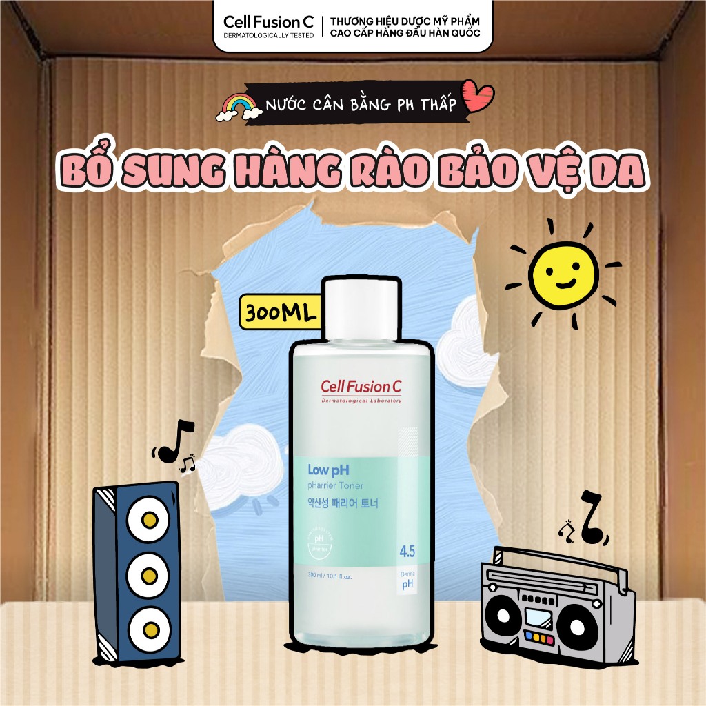Toner Cân Bằng Cấp Ẩm Tăng Cường Hàng Rào Bảo Vệ Da Cell Fusion C Low pH Pharrier Toner 300ml