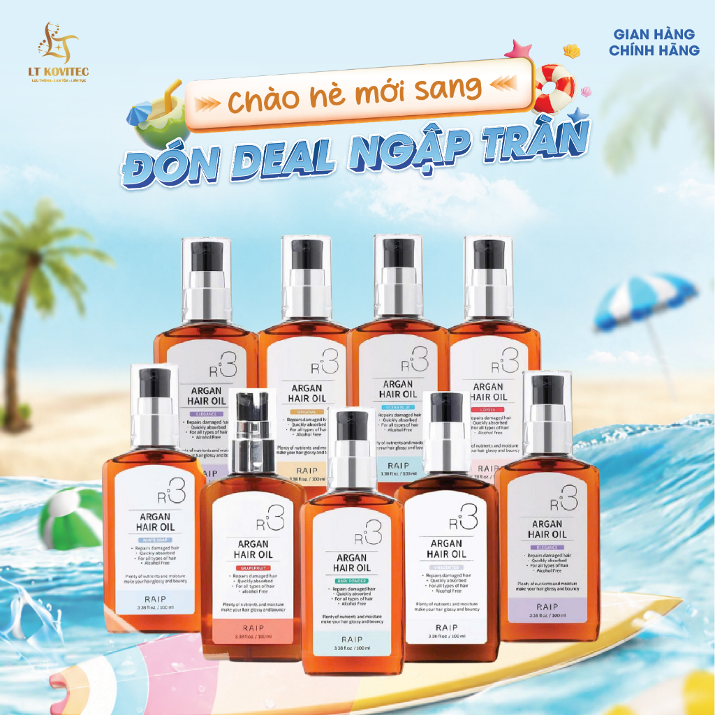 [ HÀNG CHÍNH HÃNG] Tinh Dầu Dưỡng Tóc Raip R3 Argan Hair Oil 100ml có nhiều mùi Hàn Quốc- LT KOVITEC