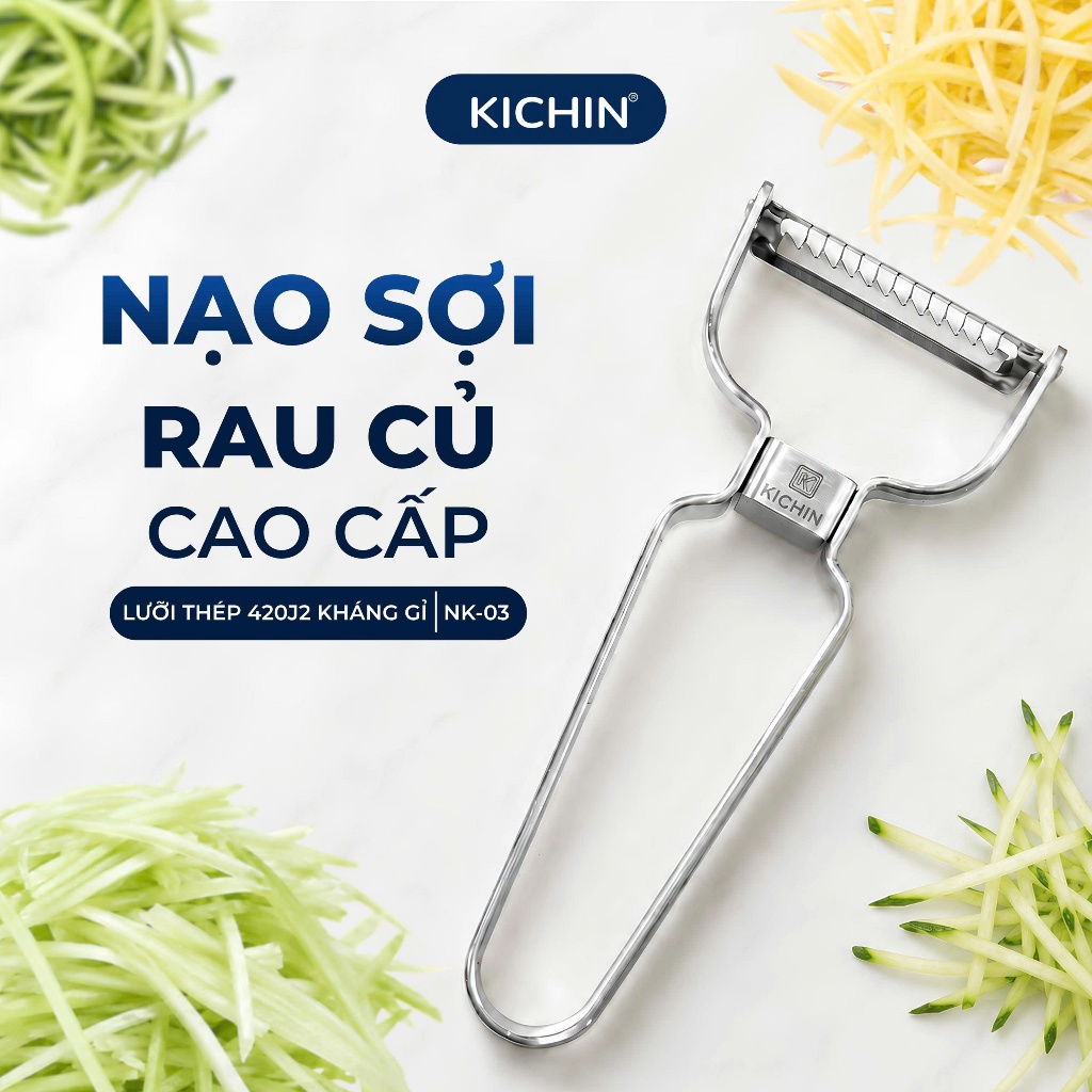 [NK03] - Nạo sợi rau củ quả cao cấp thép kháng gỉ thương hiệu KICHIN