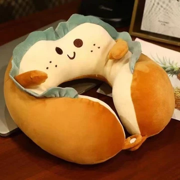 [HÀNG CÓ SẴN] Gối Cổ Chữ U Bánh Mì Kẹp Đáng Yêu - Gối Kê Cổ Văn Phòng, Đi Xe Du Lịch Bông Mịn Cao CấpGối Kê Cổ Văn Phòng