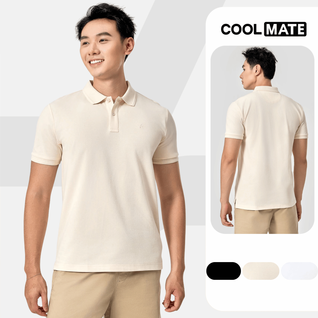 Áo Polo nam Premium Cotton Linen, Aircool, Pique thấm hút tốt, hạn chế nhăn thoáng khí, thấm hút tốt Coolmate