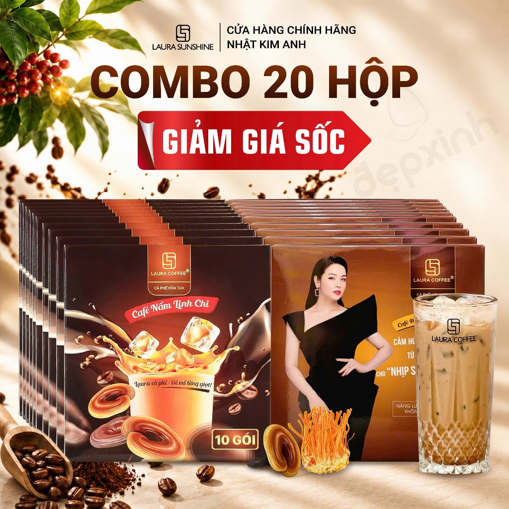 [KOL][GIẢM GIÁ KHÔNG QUÀ] Combo 20 Hộp Cà Phê Laura Coffee