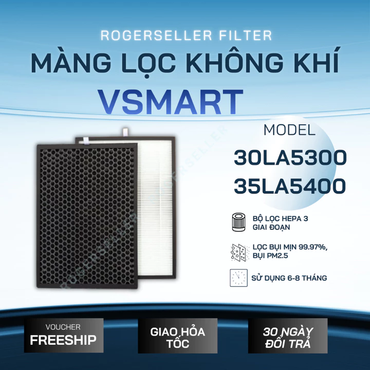 Màng Lọc Không Khí Vsmart 35LA5400,Vsmart 30LA5300, bộ lọc không khí Vsmart, màng lọc hepa Vsmart