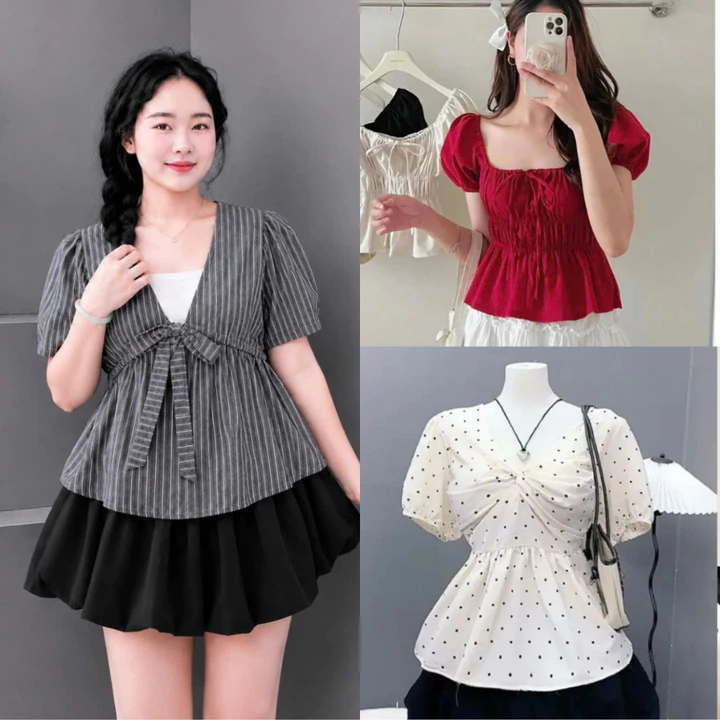 Tổng Hợp Áo Babydoll Bigsize Nữ Dáng Peplum Vạt Xòe Ngắn Dễ Thương Cho Nàng Chubby 55-92kg – 2
