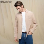 GIORDANO Áo Sơ Mi Nam Dài Tay Men Linen Cotton Long-Sleeve Shirt 01046211 — ảnh 2