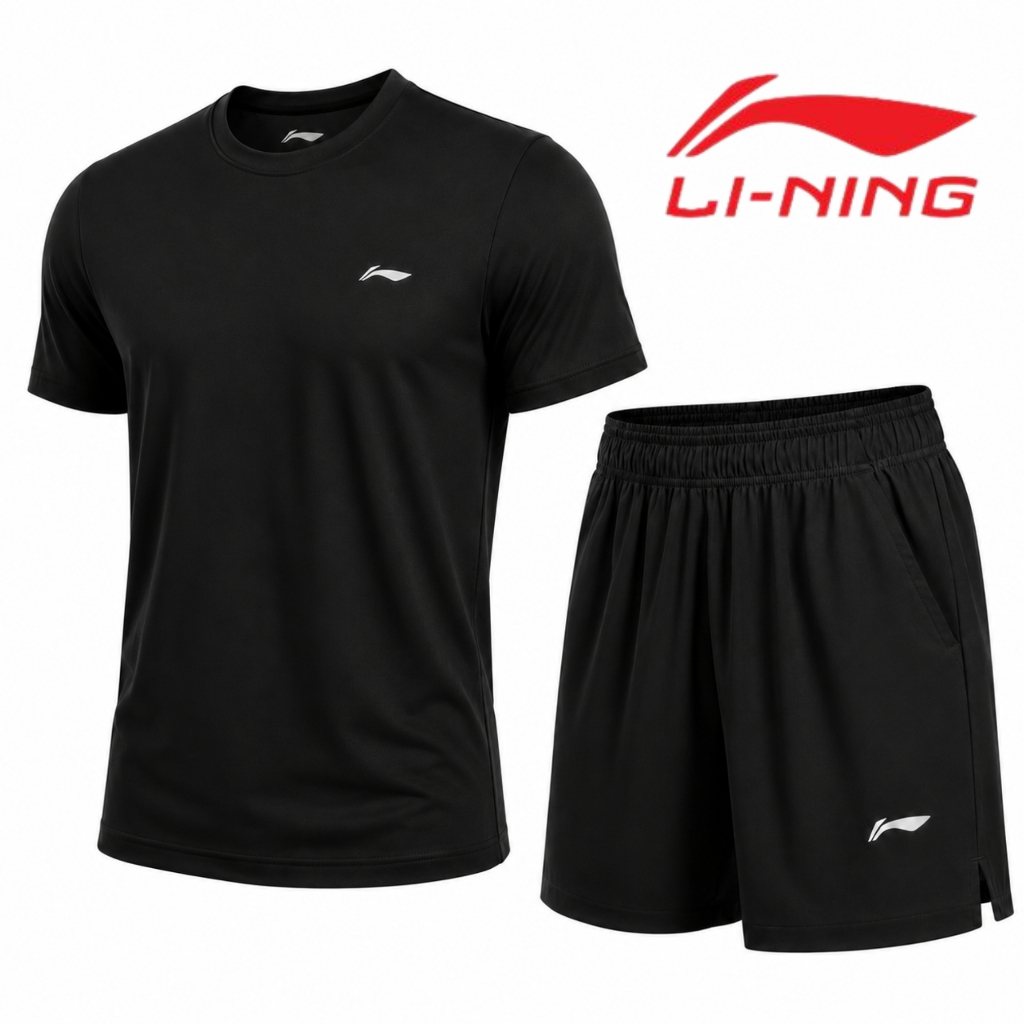Set đồ nam Li-ning C1+S01, Bộ quần áo nam thể thao chính hãng chất mềm mịn thoáng mát
