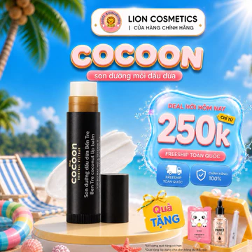 [COCOON] Son Dưỡng Dầu Dừa Bến Tre Dưỡng Ẩm Môi 5g