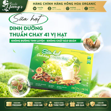SỮA HẠT DINH DƯỠNG 41 VỊ HẠT HỒNG HOA ORGANIC - SỮA HẠT THUẦN CHAY - SỮA HẠT CÓ ĐƯỜNG