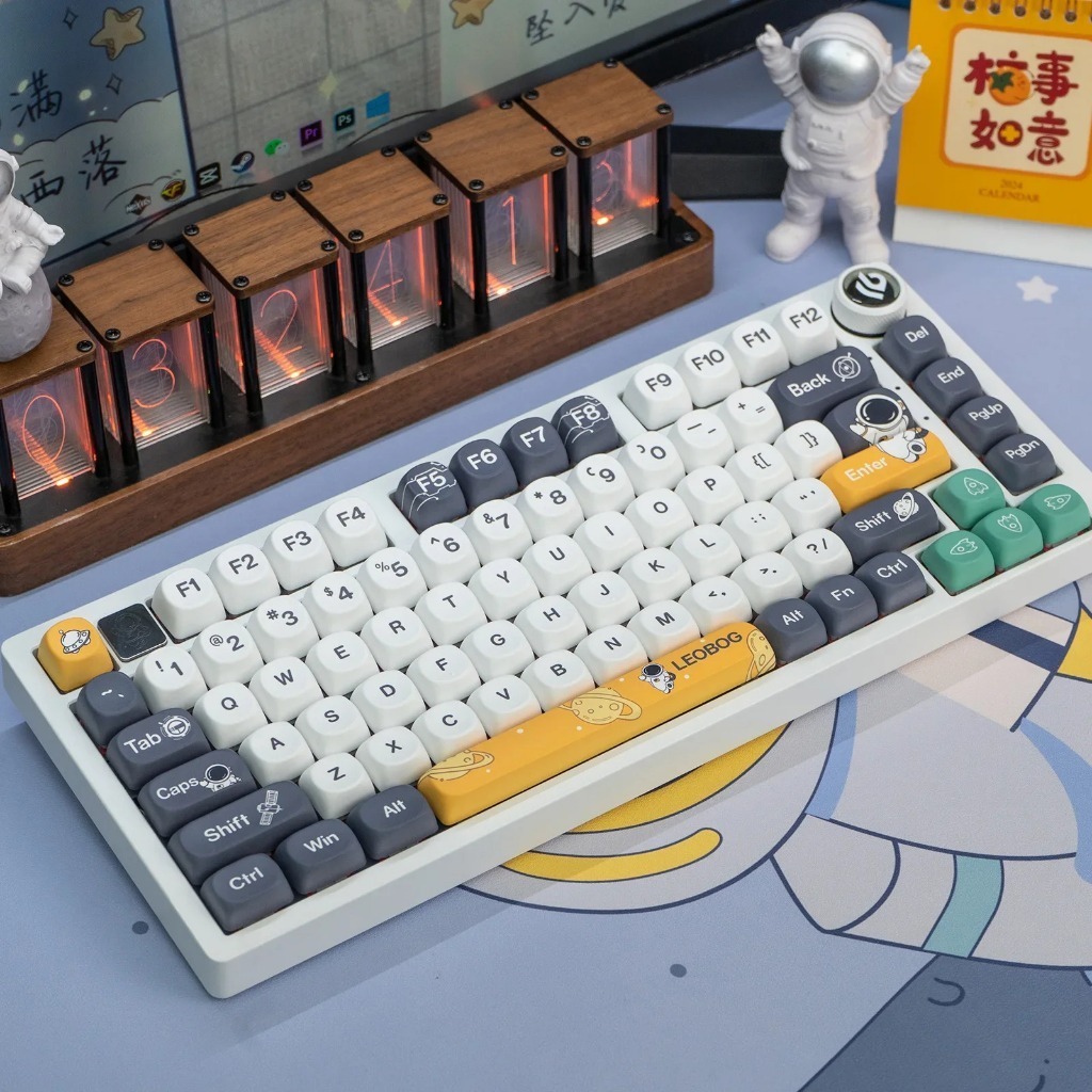 (NEW- SUPER SALE ) LEOBOG HI75C PRO  - 3 mode kết nối - Keycap PBT -RGB - APP Marco - Núm vặn | BigBuy360 - bigbuy360.vn
